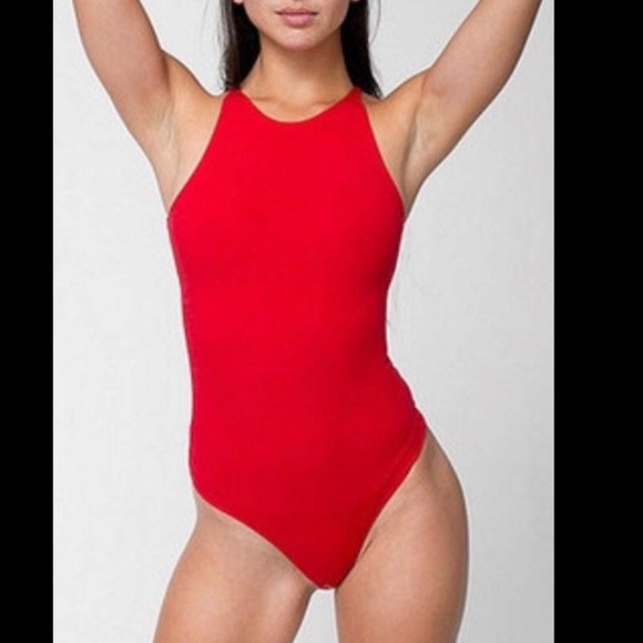 red thong bodysuit